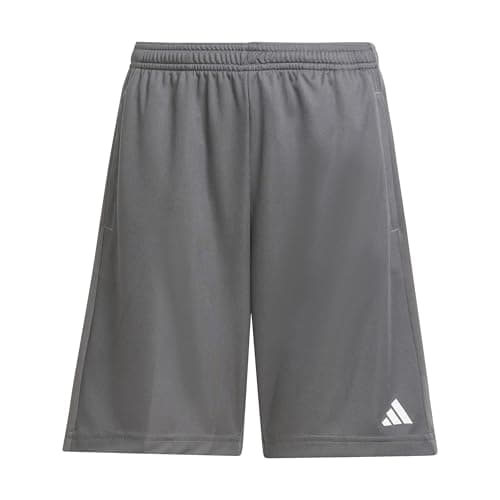 Image of adidas Unisex Kids Train Essentials Logo Regular Fit Short Junior, Grey Five/White, 5-6 Years