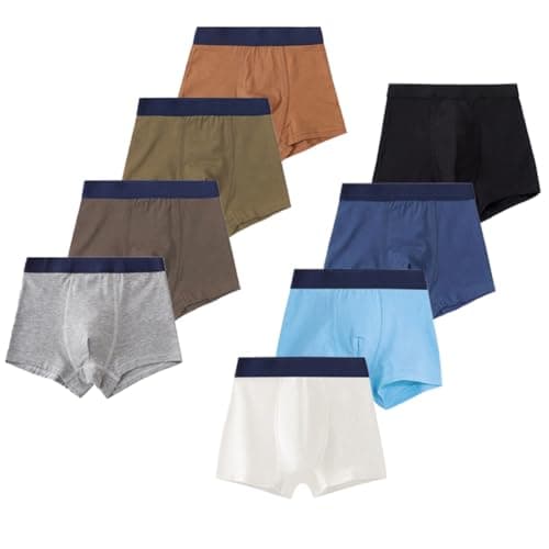 Image of FedMois Boys Knickers Cotton Boxer Briefs Underpants Underwear (Pack of 8), Multicolor, 2-3 years