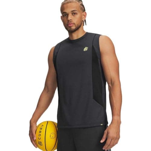 Image of Under Armour Curry Training Sleeveless T-Shirt M Black