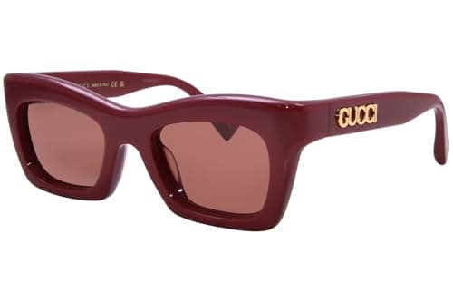 Image of Gucci Women's Gg1773s Sunglasses, Burgundy-Burgundy-Brown, 3XL