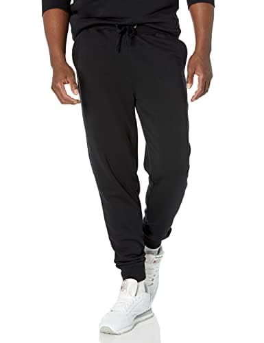 Image of Amazon Essentials Men's Lightweight French Terry Jogging Bottoms (Available in Big & Tall), Black, M