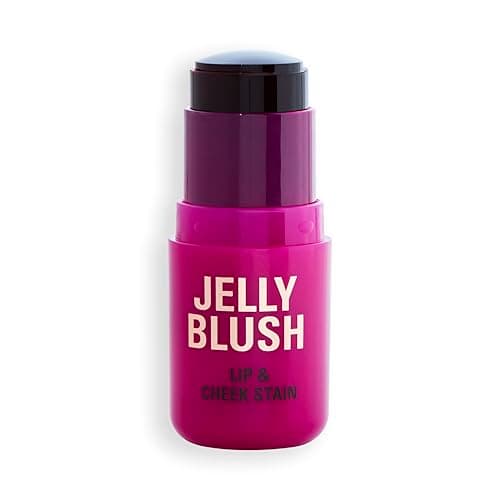 Image of Revolution Beauty Jelly Blush Stick Lip & Cheek Stain, Long-Lasting & Buildable with Hyaluronic Acid & Aloe, Vegan & Cruelty-Free, Cherry Red