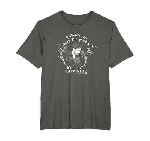 Image of Once Upon a Time Once Upon a Time Hook Surviving Black Unisex-Adults T-Shirt