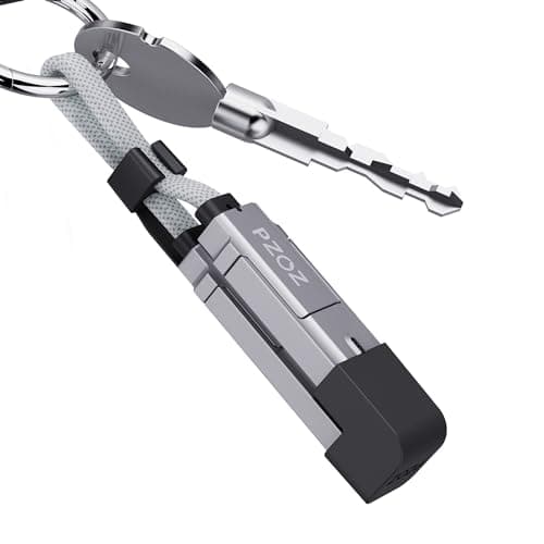 Image of PZOZ Keychain Charger Chubby Cable LED Display 140W USB Cable,Portable USB C to Lightning/Type-c to USB C/USB A to Lightning/USB A to USB C Fast Charging for iPhone 12/13/14/15/16/17 iPad MacBook