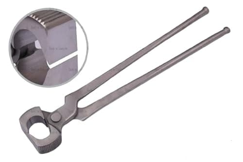 Image of Professional Stainless Steel Hoof Pin Cutters, 14 Inch Farrier Nippers, Heavy-Duty Veterinary Grooming Tool with Serrated Edge