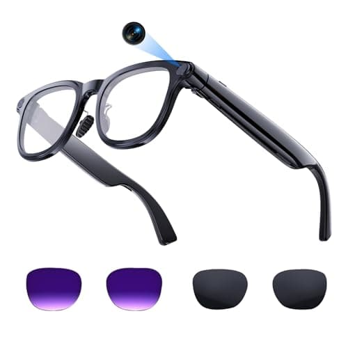 Image of Comforniture AI Smart Glasses with 4K Camera, 8MPW Anti-Shake Bluetooth Glasses, 1080P Video Recording Dual Mic Noise Reduction, Real Time Translation&Simultaneous Interpretation