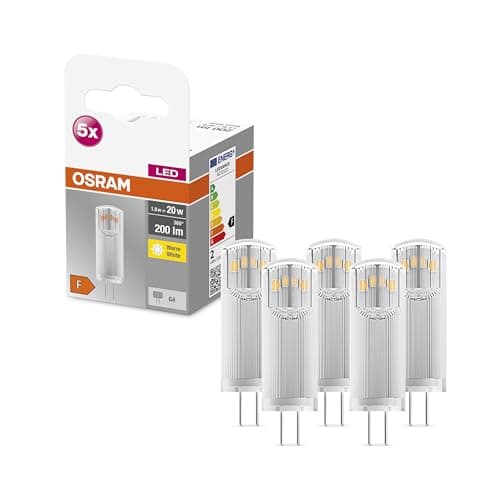 Image of OSRAM Star PIN LED lamp, G4-Base Clear Glass,Warm White (2700K), 200 Lumen, 20W-Replacement, Non-dimmable, 5-Pack