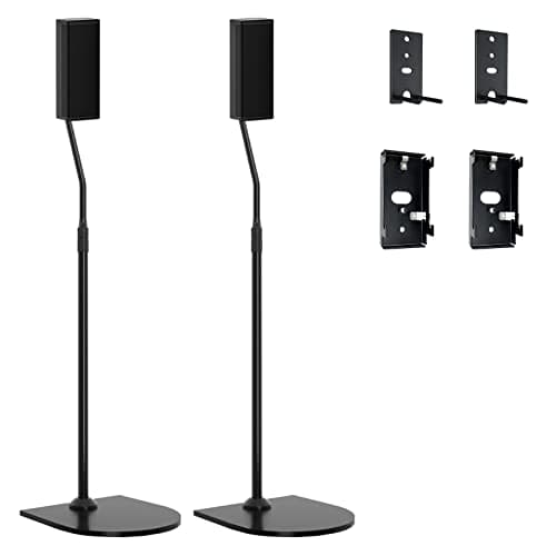 Image of Height Adjustable UFS-20 Stand for Bose Speaker Stands, with Slideconnect Bracket, for Surround 700, OmniJewel Lifestyle 650, CineMate GS Series II, for Bose 700 Speaker Stands