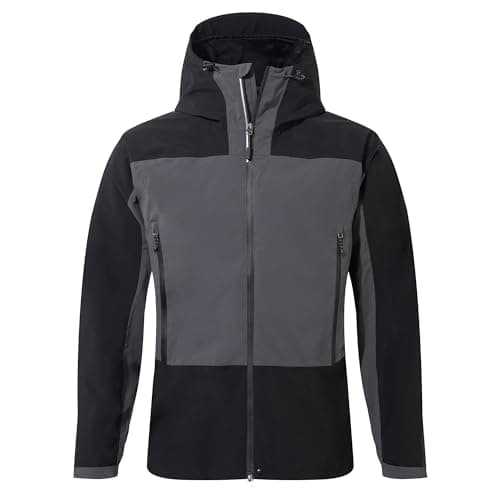 Image of Craghoppers Mens Expert Active Jacket Rain Coat, Carbon Grey/Black, XXL UK