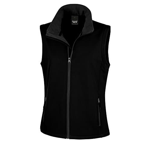 Image of Result Core Womens/Ladies Printable Softshell Bodywarmer (M) (Black / Black)