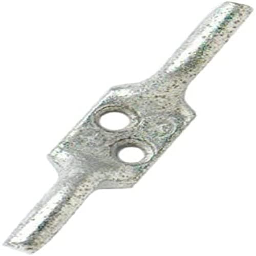 Image of Merriway® BH01718 (2 Pcs) Rope Cleat Hooks, 100mm (4 inch) Galvanised - Pack of 2 Pieces