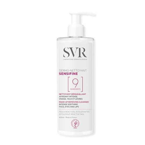 Image of SVR SENSIFINE Soothing Ultra-Gentle Face, Eyes & Lips Cleansing Milk/Makeup Remover for Sensitive, Reactive Skin, 9-Ingredient Minimalist Formula, 400ml