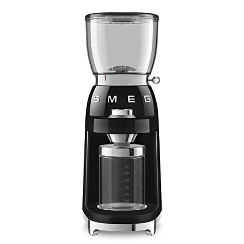 Image of Smeg CGF01BLUK Coffee Grinder, Aluminium Construction, 50's Retro Style, 8 Programme Settings and 3 Grinding Grades, Black