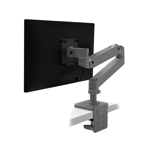 Image of Ergotron – Upgraded LX Pro Premium Monitor Arm, Single Monitor Desk Mount – fits Flat Curved Ultrawide Computer Monitors up to 34 Inches, 4 to 22 lbs, VESA 75x75mm or 100x100mm – Dark Grey