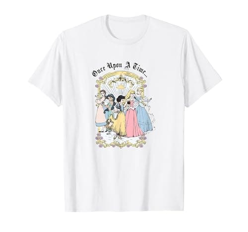 Image of Disney Princess Once Upon A Time Vintage Cartoon T-Shirt