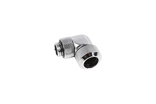 Image of Alphacool Icicle 13 mm hardtube screw-on fitting 90° G1/4 Plexi Brass Pipe – Chrome