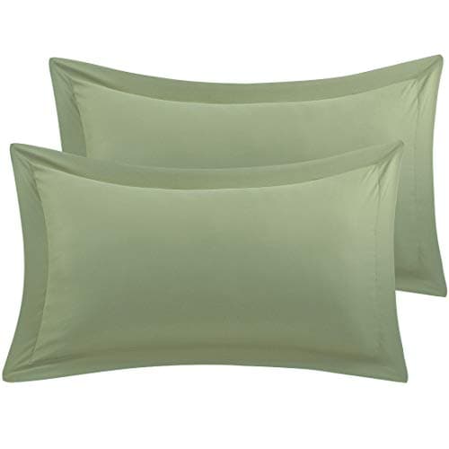 Image of PiccoCasa Pillow Shams Double Brushed Microfiber, 2 Packs Pillowcases with Envelope Closure,Soft and Comfortable Pillowcases Sage 50 x 75cm