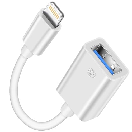 Image of USB to Lightning Adapter [Apple MFi Certified], lightning to USB Adapter Cable Lightning Male to Female 3.0 OTG Adapter for iPhone 14 13 12 11 iPad,Supports usb Flash Drives,MIDI Keyboards,Cameras