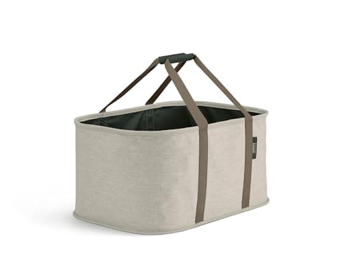 Image of Joseph Joseph Hold-All, Collapsible 35L/9.25 Gallon Washing Laundry Basket Bag, Durable Fabric, Moisture Resistant - Ecru