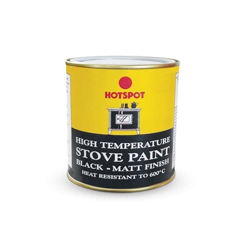 Image of Hotspot Stove Paint Matt Black 250ml -High Temperature Heat Resistant Paint for Stoves, Fireplaces & Metal Surfaces – Long-Lasting, Durable Matt Finish for Indoor & Outdoor Use