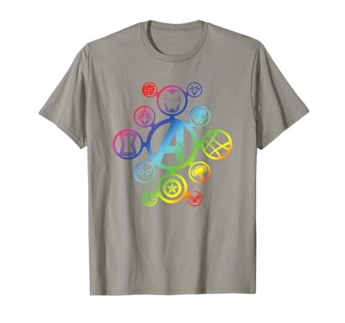 Image of Avengers Infinity War Rainbow Icons T-Shirt