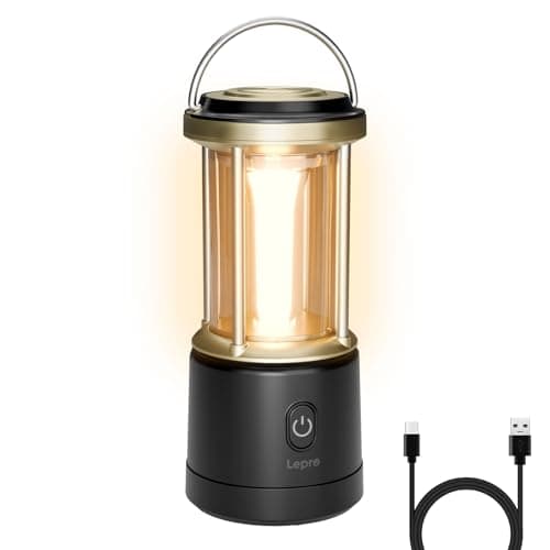 Image of Lepro Camping Lantern, 2000 Lumen Camping Light Reachargeable or AA Battery Powered, Dimmable 5 Modes, Warm White & Cool Light, Rechargeable Lantern for Power Cuts, Tents, Fishing, Storm, Emergency