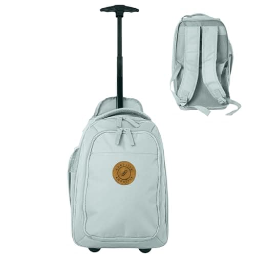 Image of Bordlite Ryanair Cabin Approved Wheeled Backpack 40x25x20cm – 2 in 1 Lightweight Trolley Bag & Rucksack on Wheels (20L) Underseat Hand Luggage for Travel, Business, Weekend Trips - Blue