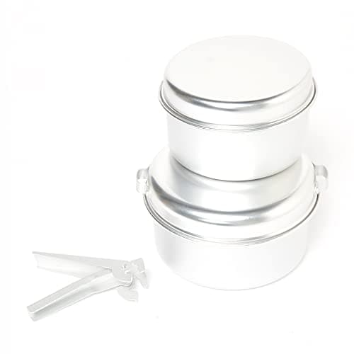 Image of Eurohike 2 Person Cook Set, Lightweight Stackable Cookset for 2 People, Ideal for Backpacking, Camping and Expeditions, Camping Cookware, Camping Equipment