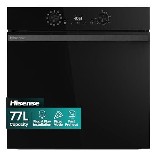 Image of Hisense Hi2 BI624CBPGUK Built In Electric Single Oven - Jet Black - A Rated