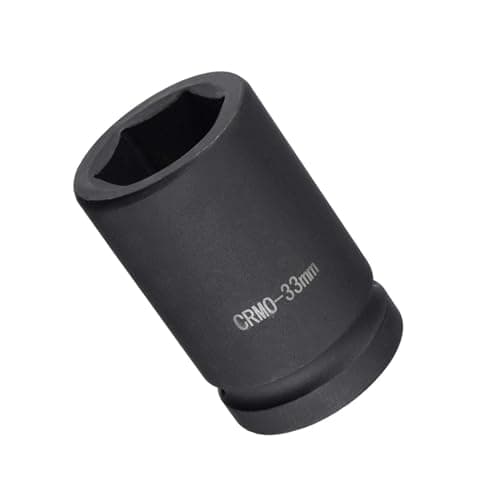 Image of TOP-VIGOR 1 Inch Drive by 33mm 6-Point Impact Socket, Durable Reliable CR-MO 80mm Length, Standard Metric Sizes for Home Car Repair