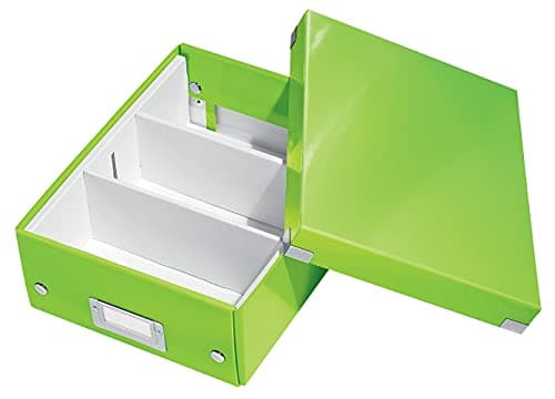 Image of Leitz 60570054 Organiser Box, Click and Store, WOW Range, Small, Green