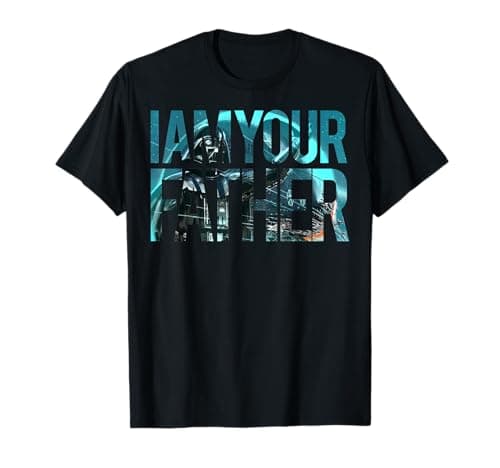 Image of Star Wars Darth Vader I Am Your Father Death Star Text T-Shirt