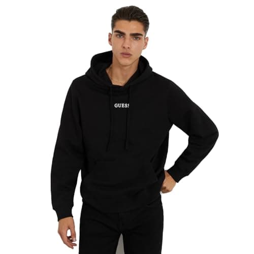 Image of GUESS Roy Men's Sweatshirt, Jblk Jet Black A996., XXL