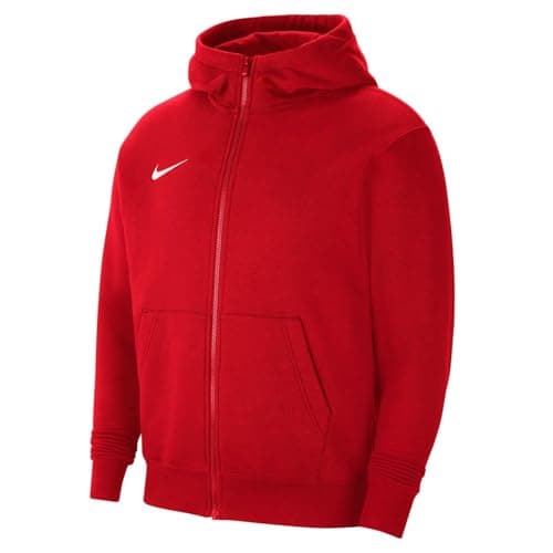 Image of NIKE Kid Y Nk Flc Park20 Fz Hoodie Sweatshirt, Red / White, XL EU