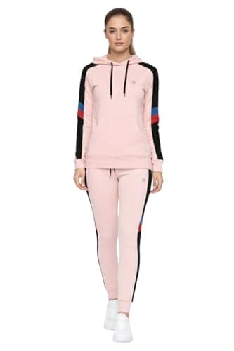 Image of Bahob® Women’s Sportswear Set, 2 Piece Women Track Suit Hoodie and Stretch Legging Ladies Gym Wear Tracksuits Activewear Set S to XL (Pink, Small)