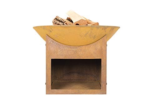 Image of La Hacienda - Fasa Oxidised Firepit - Naturally Aged Steel - Patio Heater - Log Burner - Easy to Assemble - 360 View, Natural Rusted