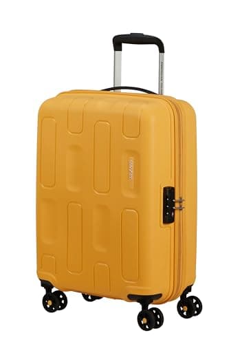 Image of American Tourister Ellipso - Carry-on Suitcase 55 x 40 x 20 cm - Hard-Shell Cabin Trolley for Most Airlines Including Ryanair and easyJet - 4 Wheels, TSA Lock, Lightweight - 32 L - Yellow