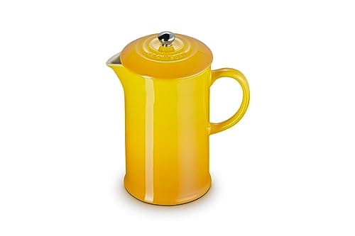 Image of LE CREUSET Stoneware Cafetière French Press with Stainless Steel Plunger, 1 Litre, Serves 3-4 Cups, Nectar, 60706086720003