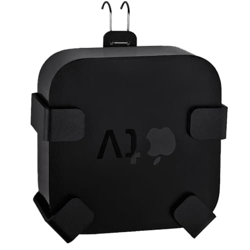 Image of JEMACHE Wall/Under Desk/Back of TV Mount Compatible with All Apple TV Generations (Including All 4K Models) (Black)