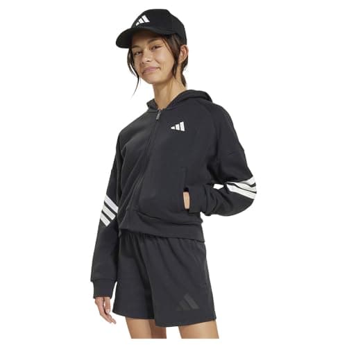 Image of adidas Future Icons 3 Stripes Full Zip Sweatshirt 13-14 Years Black
