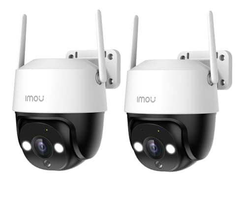 Image of Imou 2K Outdoor Security Camera with AI Human/Vehicle Detecion, 360° PTZ WiFi Outdoor Camera Home IP CCTV with 30m Color Night Vision, Auto Motion Tracking, IP66, Siren Spotlight, 2 PACK