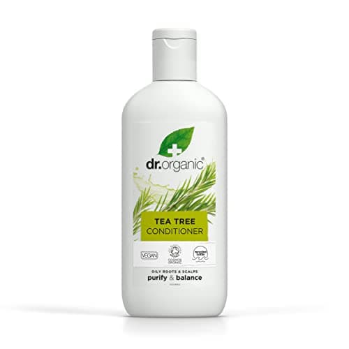 Image of Dr Organic Tea Tree Conditioner, Purifying, Oily Roots & Scalps, Mens, Womens, Natural, Vegan, Cruelty-Free, Paraben & SLS-Free, Certified Organic, 265ml, Packaging may vary