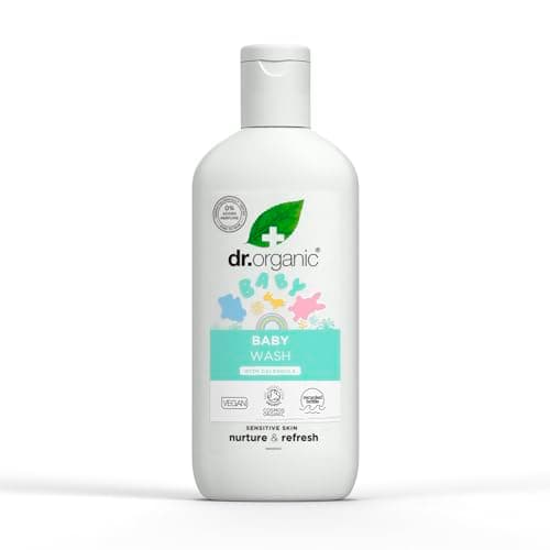 Image of Dr Organic Calendula Baby Wash, Fragrance Free, Gentle Cleansing, Sensitive Skin, Natural, Vegan, Cruelty-Free, Paraben & SLS-Free, Organic, 250ml