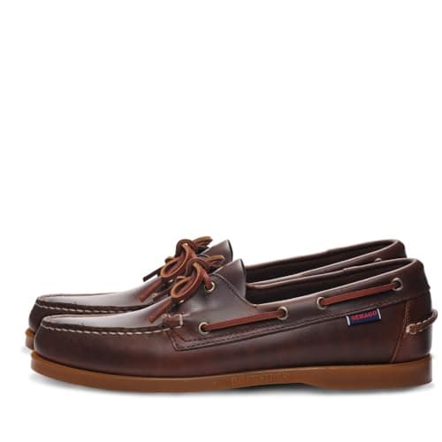 Image of Sebago Men's Docksides Portland Waxed Boat Shoes, BROWN-HONEY, 10 UK (44.5 EU)
