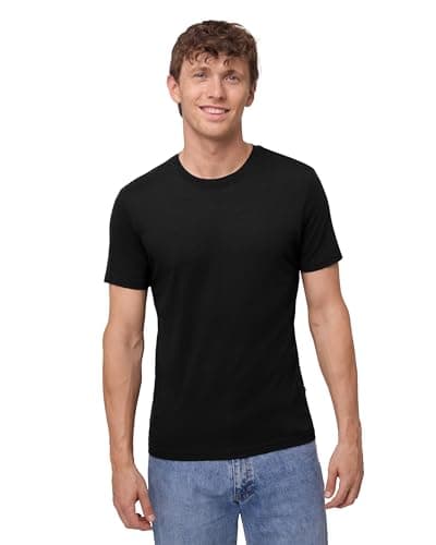 Image of DANISH ENDURANCE 100% Merino Wool T-Shirt for Men, Relaxed Loose Fit, Odour-Resistant, 1 or 2 Pack, Black, L