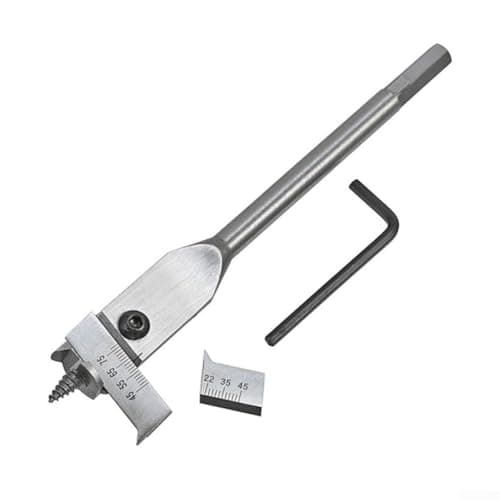 Image of Adjustable Spade Tool, 22-75mm Expansive Flat Woodworking Boring Drill Set For All Types Of Wood, 7-9mm Hex Shank Carbide Drill, Woodworking Hole