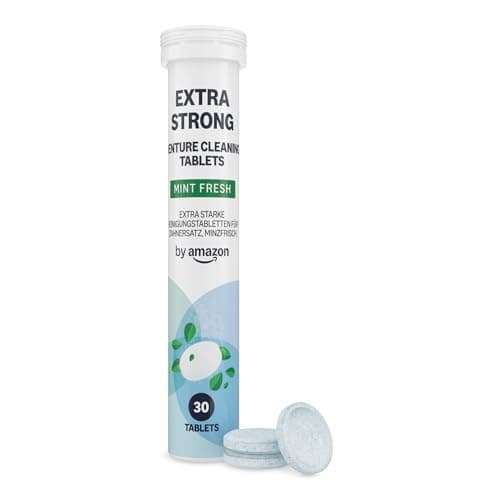 Image of by Amazon Extra Strong Denture Cleaning Tablets - 3 Packs of 30 Tablets, Mint Fresh