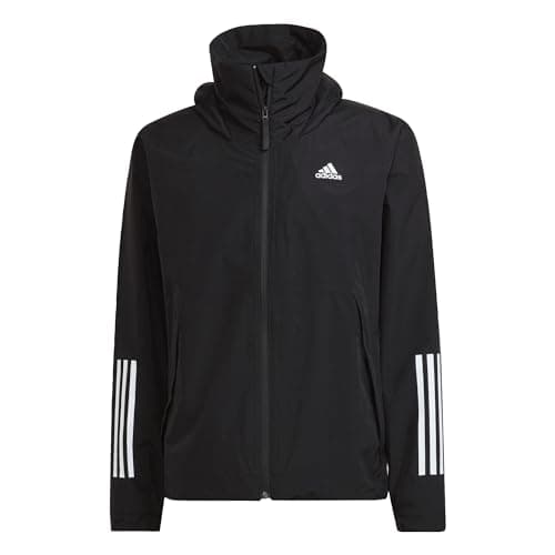 Image of adidas Men's BSC 3-Stripes RAIN.RDY Jacket, Black, M
