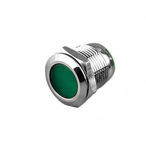 Image of Metal Indicator Light, 19mm Green Waterproof Signal Lamp Pilot Light Bulbs, 6V Safety Warning Lights without Wire, 1 Pcs