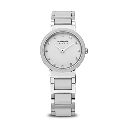 Image of BERING Women Analog Quartz ceramic collection Watch with stainless steel/Ceramic Strap and Sapphire Crystal 10725-754
